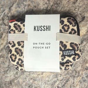 KUSSHI Leopard Print Pouch Set